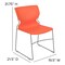 Flash Furniture Orange Plastic Stack Chair RUT-438-OR-GG - alternate 5